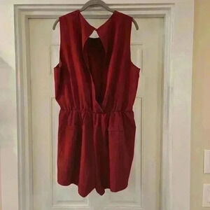 Women's Plus Sleeveless Shorts Romper